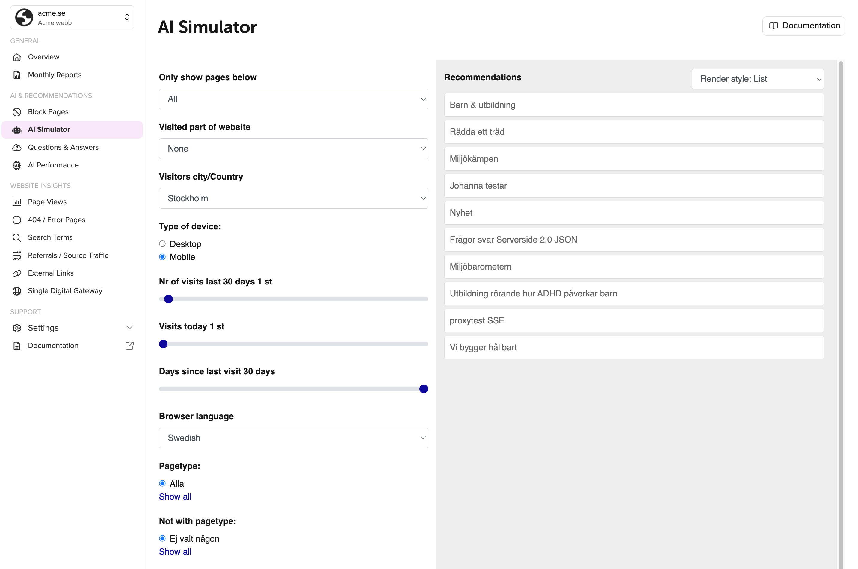 AI simulator on rek.ai