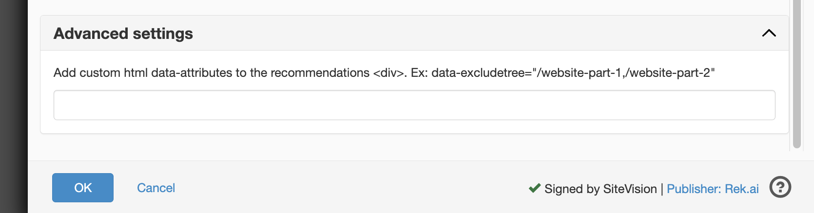 Manual Advanced Settings